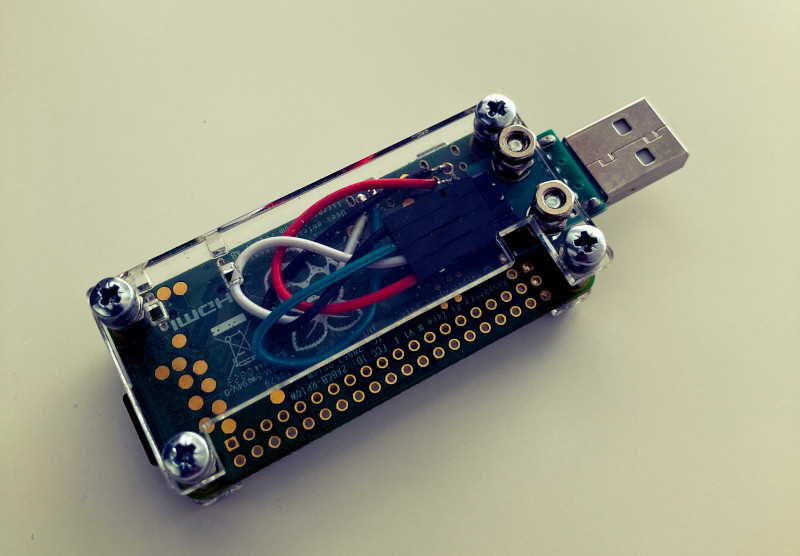 Back View of the Custom P4wnP1 with Transparent Design. Crafted and build by d3xitfl0w.